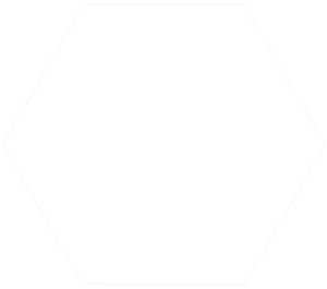 White thin hexagon outline